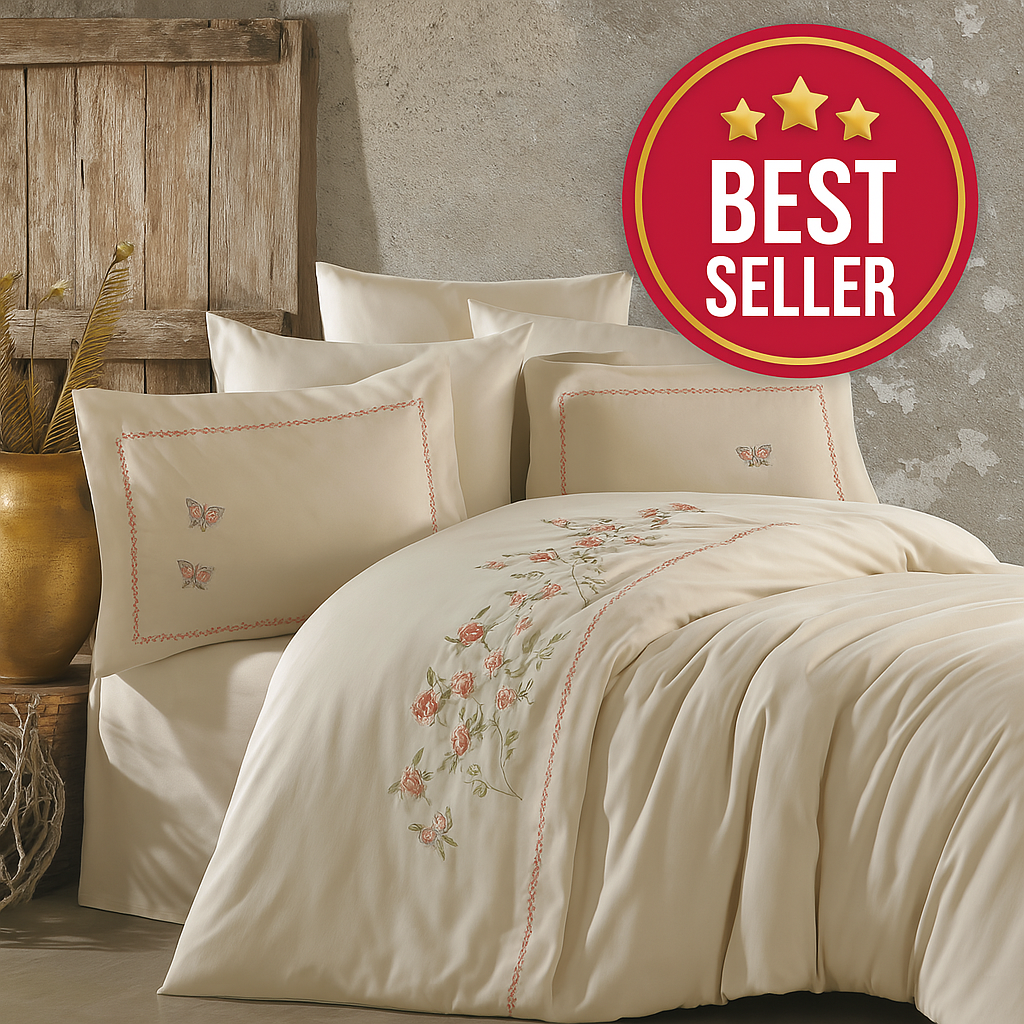 Veluna Champagne 100% Cotton Bed Linen Set
