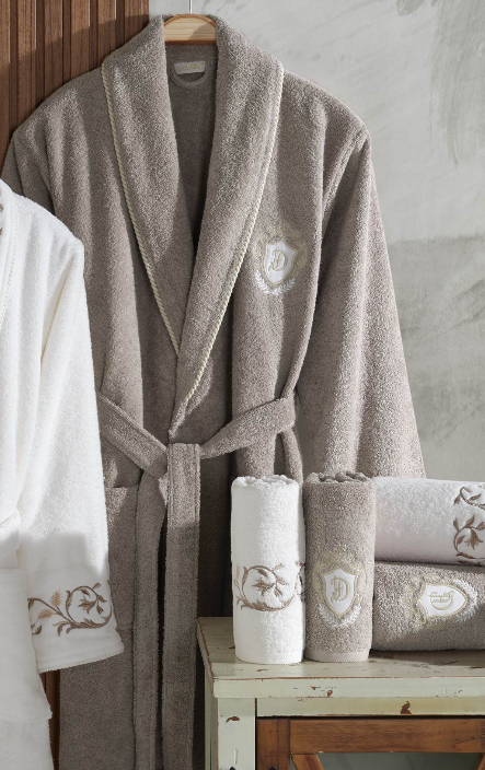 Unisex Brown Bathrobe - Default Title
